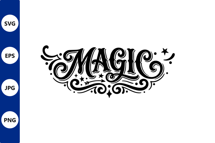 ornate magic lettering design