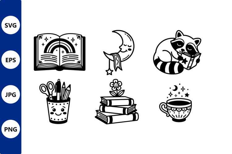 Cozy reading doodles