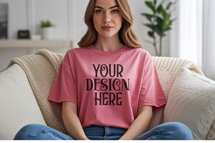 Watermelon Comfort Colors 1717 T-shirt Mockups,1717 Mockups