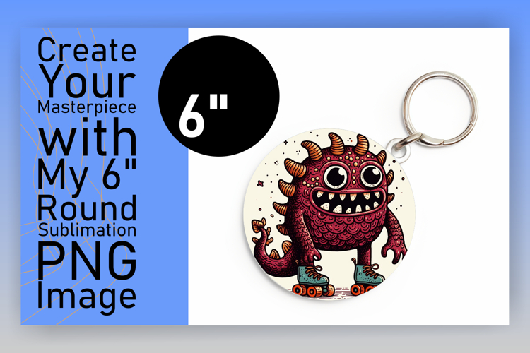 Gorgeous Circle Design for Sublimation , Monster