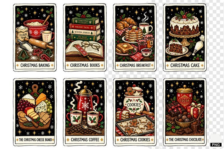 Christmas Tarot Cards PNGs example image 1