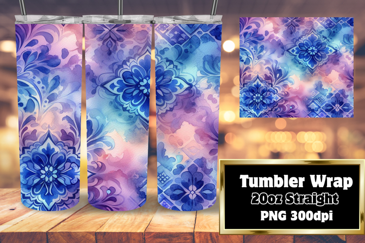 GORGEOUS 20oz Tumbler Wrap for Gifts , Watercolor Patter