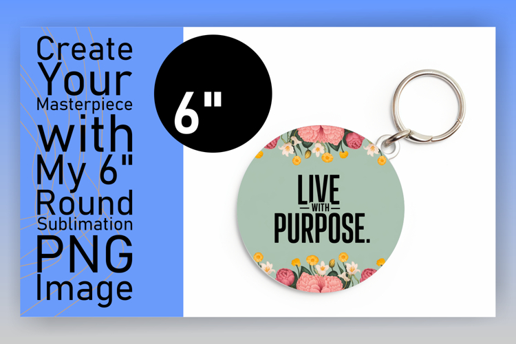 Chic Round Design Keychain Artwork , Religious