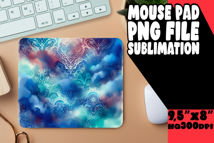 ENCHANTED MOUSE PAD FUN SUBLIMATION, Watercolor Patter