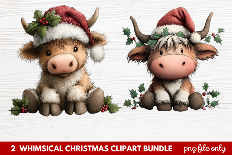 Whimsical Christmas Clipart | Cute Festive Holiday PNG