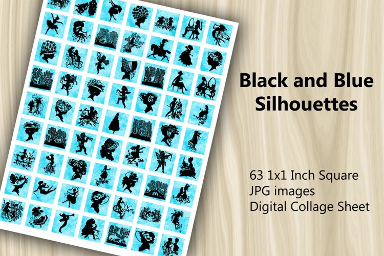 Digital Collage Sheet - Silhouettes Digital