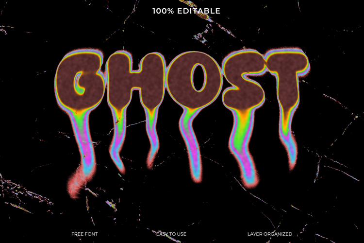 Ghostly Dripping Text Effect