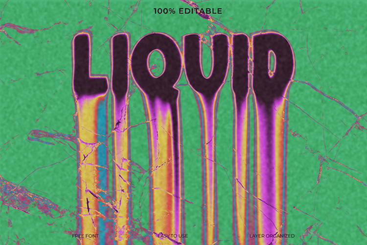 Melting Liquid Glitch Text Effects - Creative Typography example image 1