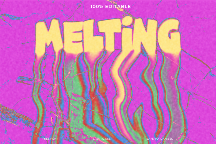 Melting Liquid Glitch Text Effects - Creative Typography example image 1