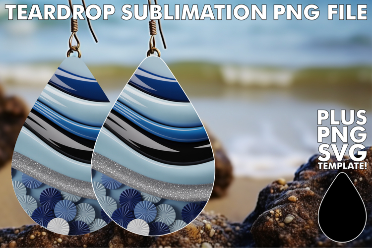 Vibrant Teardrop Earrings Magic, Pattern