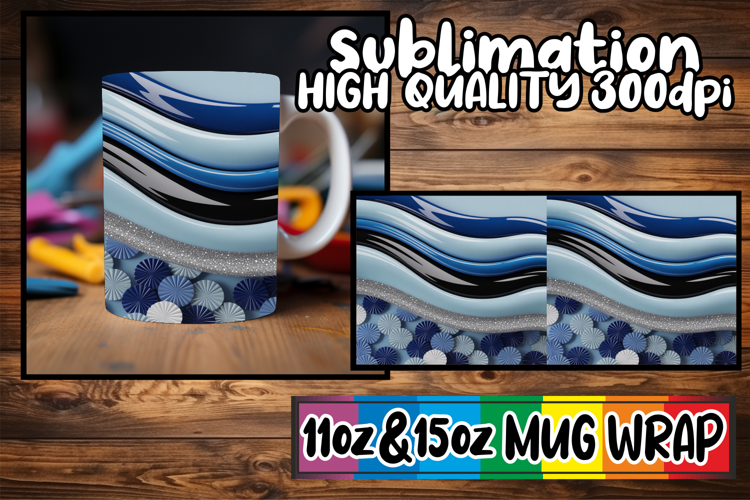 Happy moments 11oz 15oz sublimation wrap, Pattern