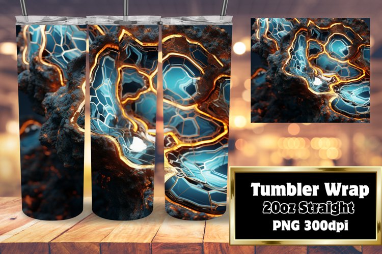 Geode Agate 3D Tumbler 20oz Glitter Sublime