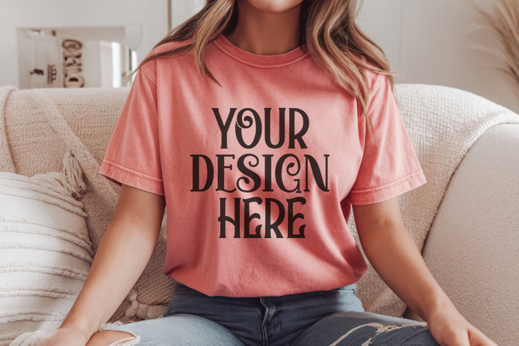 Watermelon Comfort Colors 1717 T-shirt Mockups,1717 Mockups