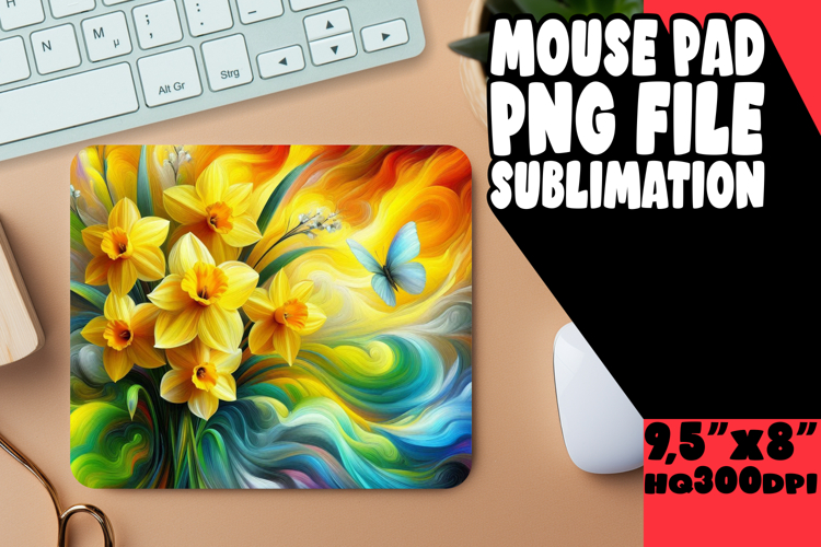 Sweet Desk Mat Sublimation Designs, Flowers