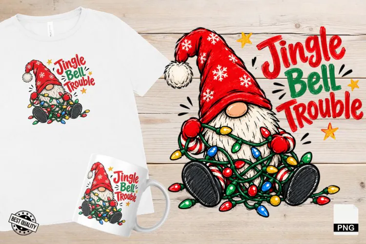 Cute Christmas Gnomes PNG