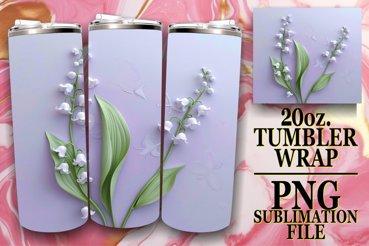 3D Petal Bliss: 3D Tumbler Sublimation example image 1