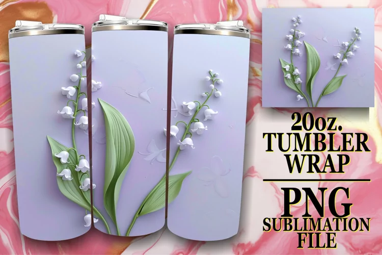 3D Petal Bliss: 3D Tumbler Sublimation