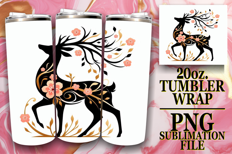 Gentle Moments 20oz tumbler wrap, Flower Animals