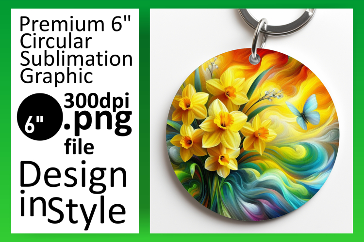 Elegant Round Design PNG Coaster , Flowers