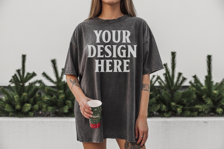 Pepper Christmas Comfort Colors 1717 TShirt Mockup, CC 1717