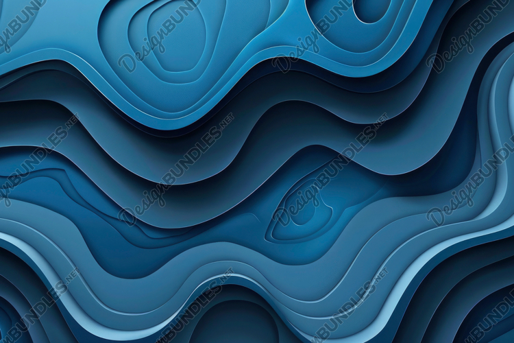 Abstract Blue Wave Pattern Background Wallpaper