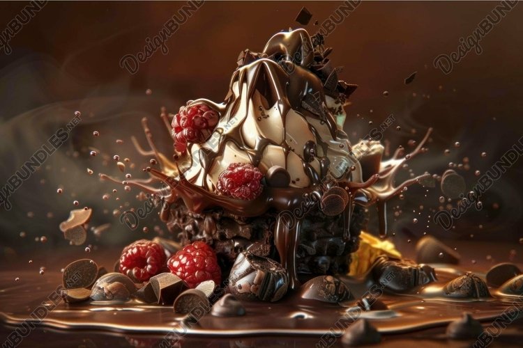 Explosive Candy Raspberry Decadent chocolate explosion with raspberries