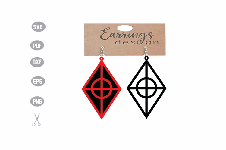 Earrings Template SVG