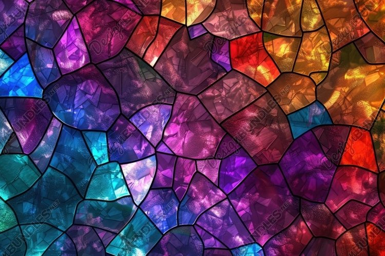 Colorful Stained Glass Background Wallpaper