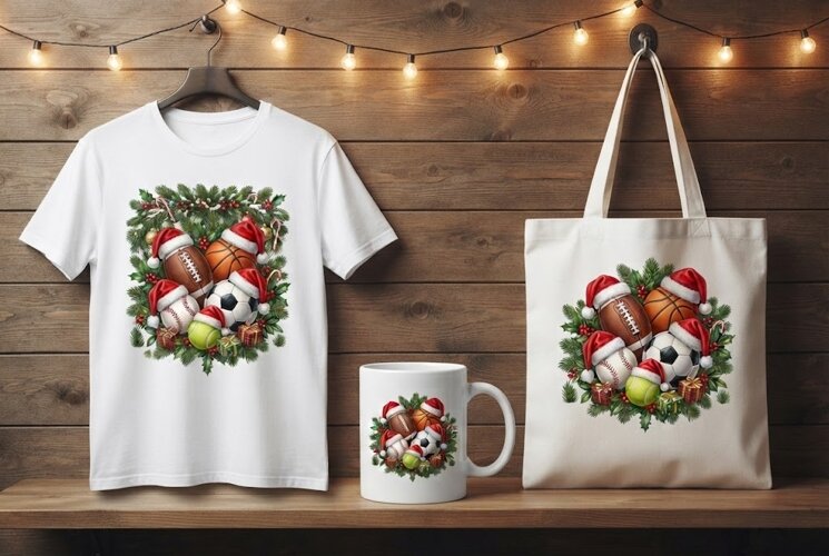 Stunning Sports Balls Christmas Arrangement Design example image 1