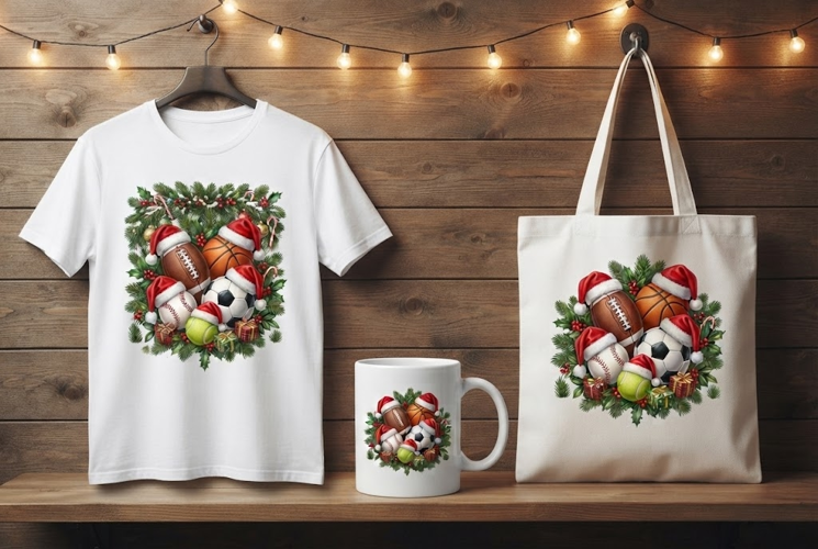Stunning Sports Balls Christmas Arrangement Design