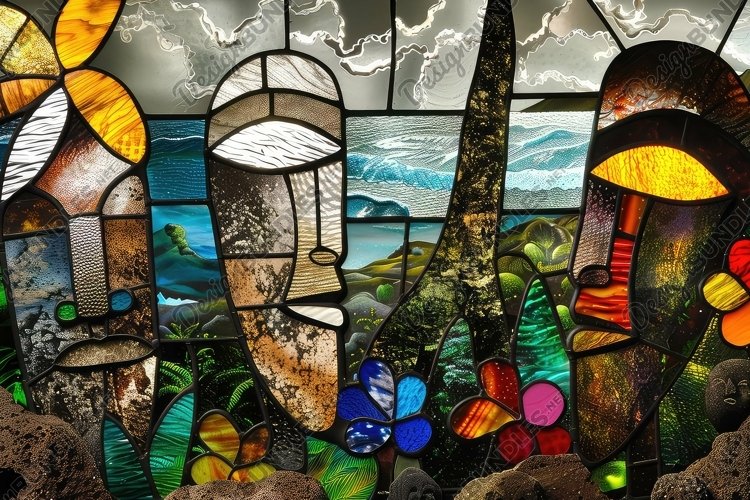 Stained Glass Texture Image 12