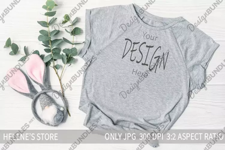 Easter mockup | easter shirt mockup | Gray tshirt mockup
