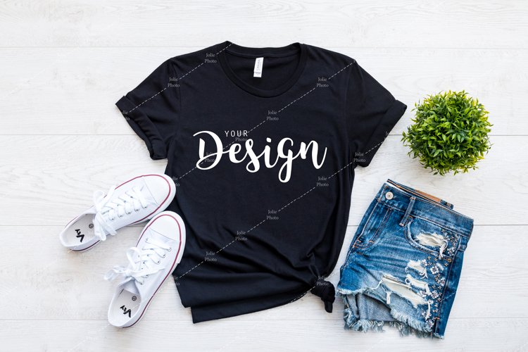 Black Tshirt Mockup Image 24