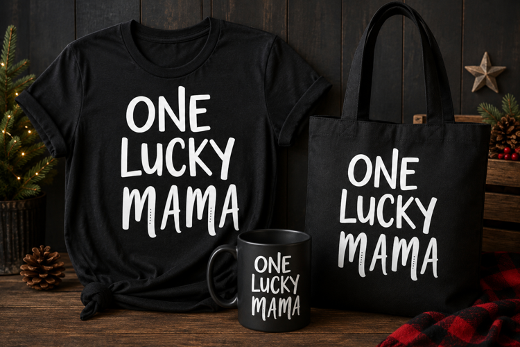 One Lucky Mama PNG, Cute St Patrick’s Day Mom Design
