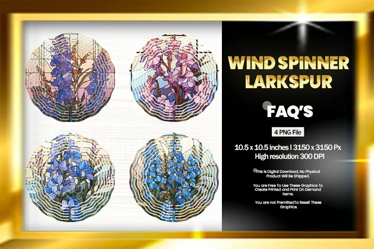 Lavender Wind Spinner Sublimation - 04 Variations