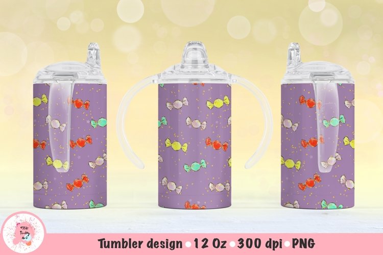 12oz Kids Skinny Tumbler | Sublimation Tumbler Bonbons