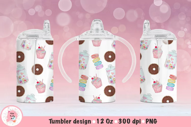 12oz Kids Skinny Tumbler | Sublimation Tumbler Candies