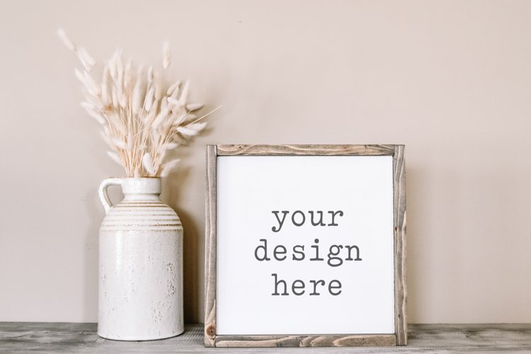 Wood Sign Mockup| Stock Photo| Flat Lay | Digital Mockup