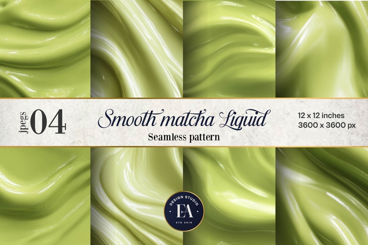 Matcha Liquid Marble, Green Abstract Swirl Digital Paper