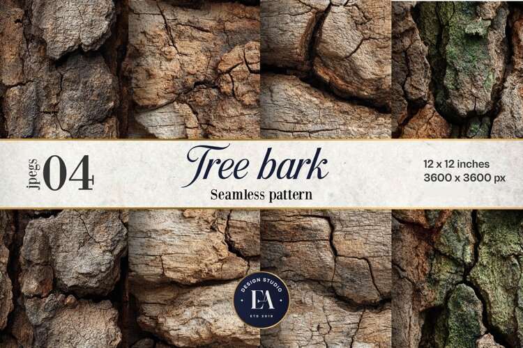 Tree Bark Digital Paper 4 JPEG example image 1