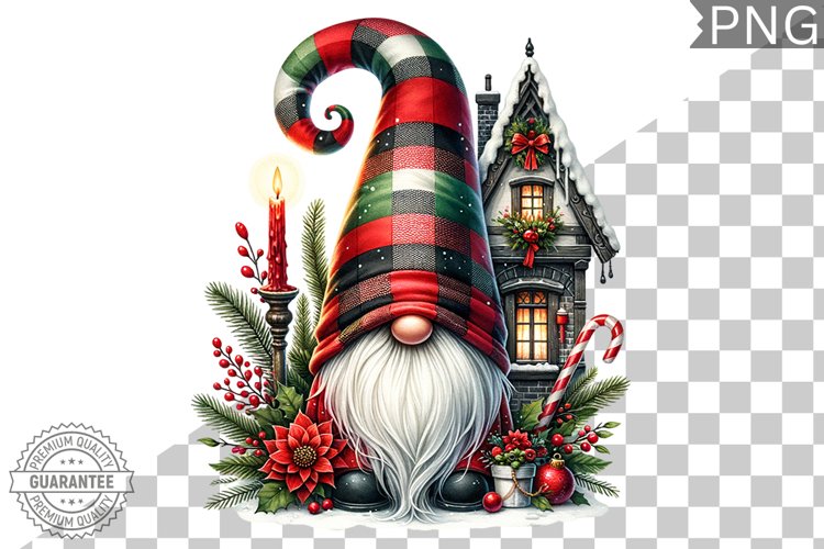 Christmas Gnome Sublimation - Clipart PNG Design