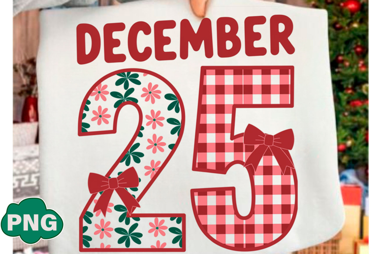 December 25 PNG, Christmas Shirt Design