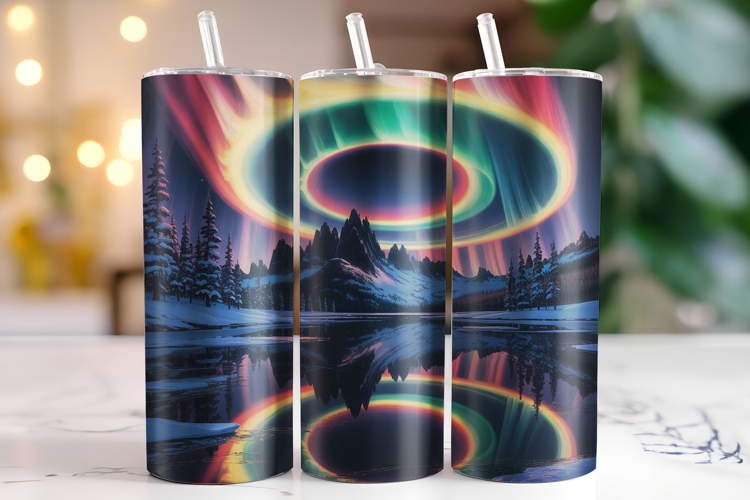 Northern Lights Tumbler Wrap | Sublimation | Tumblers