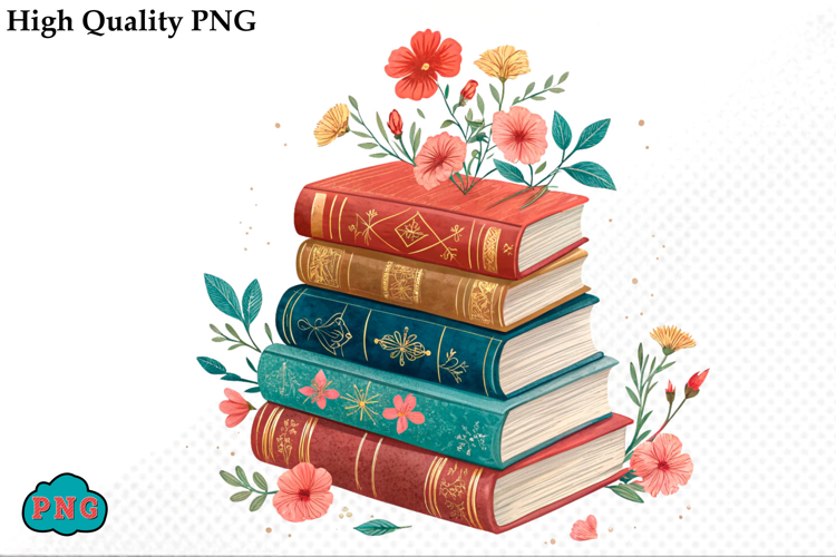 Watercolor Book Clipart Image 4