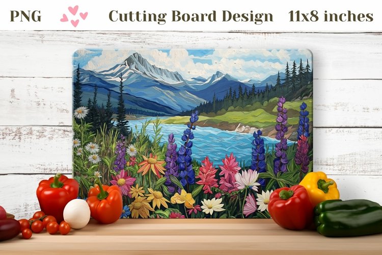 Mountains Cutting Board, Forest Cutting Board Design