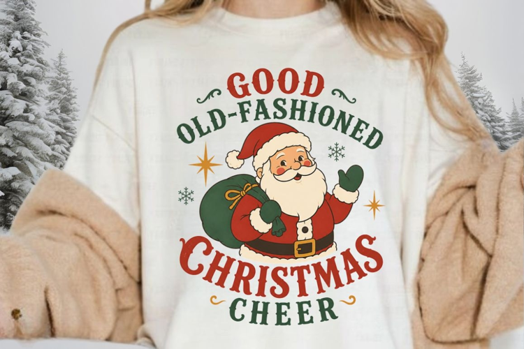 Good Old-Fashioned Christmas Cheer PNG Sublimation Design