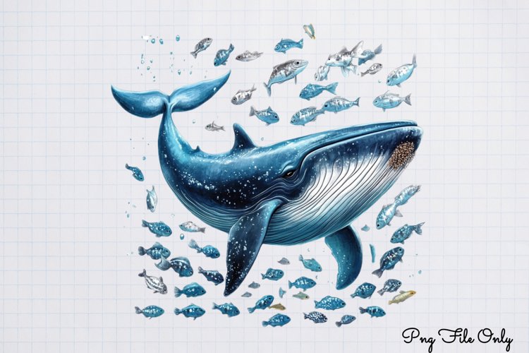 Whales Clipart design PNG example image 1
