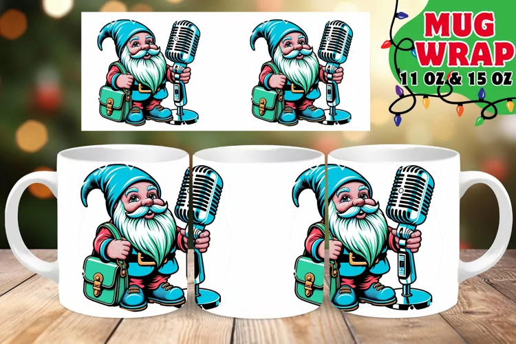 Festive Gnome Radiance 11oz 15oz Mug Wrap