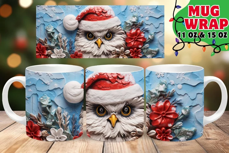 3D Christmas Winter Harmony Mug, 11oz & 15oz