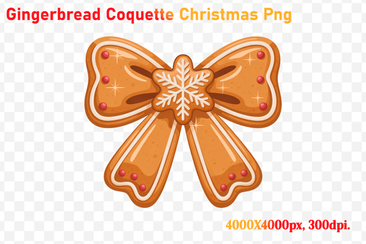 Gingerbread Coquette Christmas PNG Sublimation